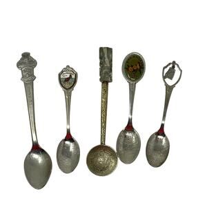 Lot of 5 Collectable Spoons Alabama Arkansas Puerto Vallarta LA Rolex Bucherer